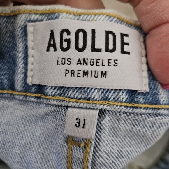 AGOLDE Women's Light Blue Denim Shorts 31 - Picture 4 of 8